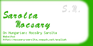 sarolta mocsary business card